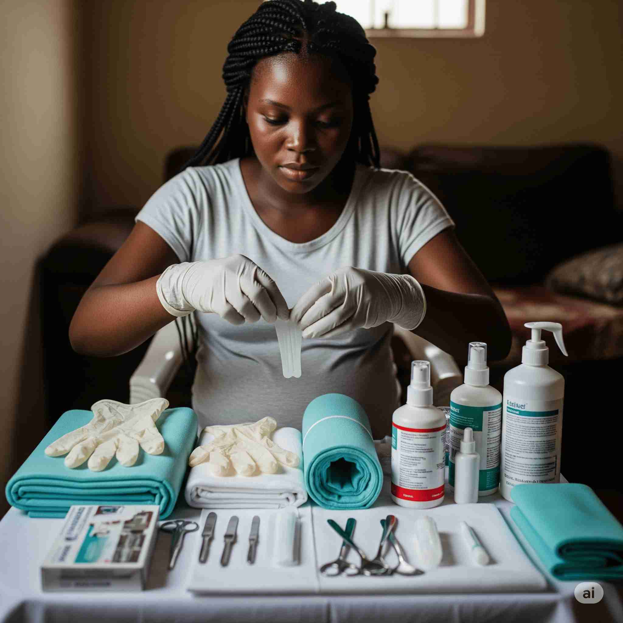 Community Health Worker Supporting Mother